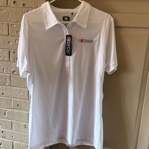 OGIO White Men's NASCAR Logo Polo